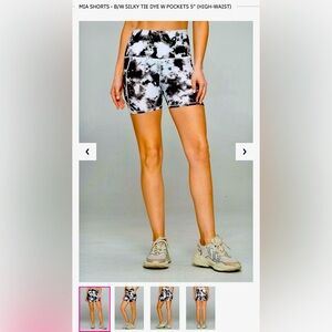 Women’s evolution and creation EVCR size small work out Mia shorts 5” tie dye
